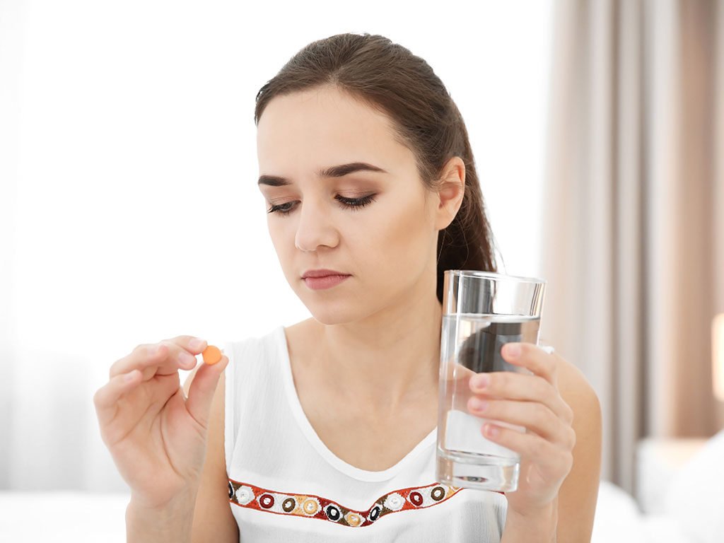 Girl taking Suboxone