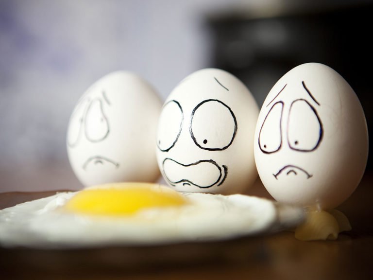 Eggs that are scared