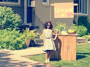 Girl selling lemonade 1