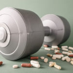 Barbell and pills