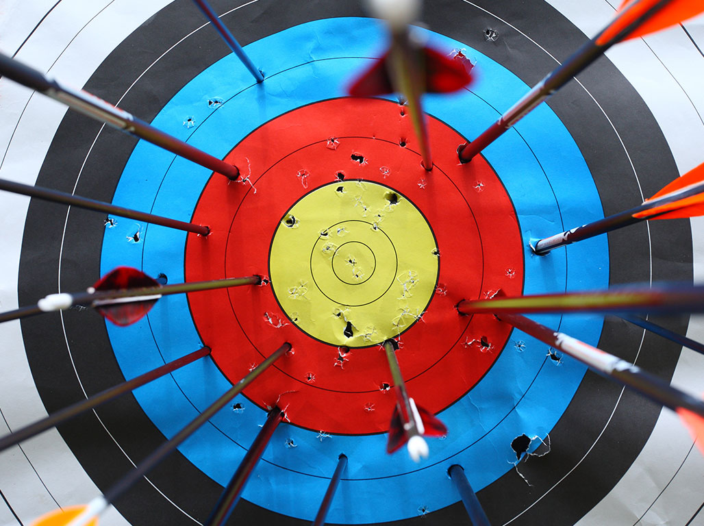 arrows in a target