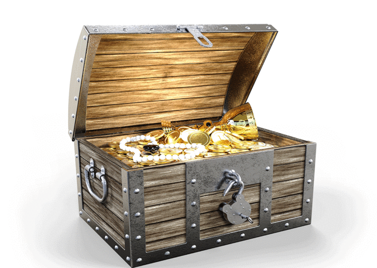 chest with treasure