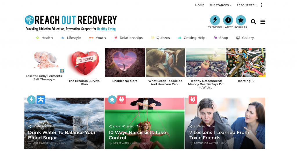 Reach Out Recovery Website