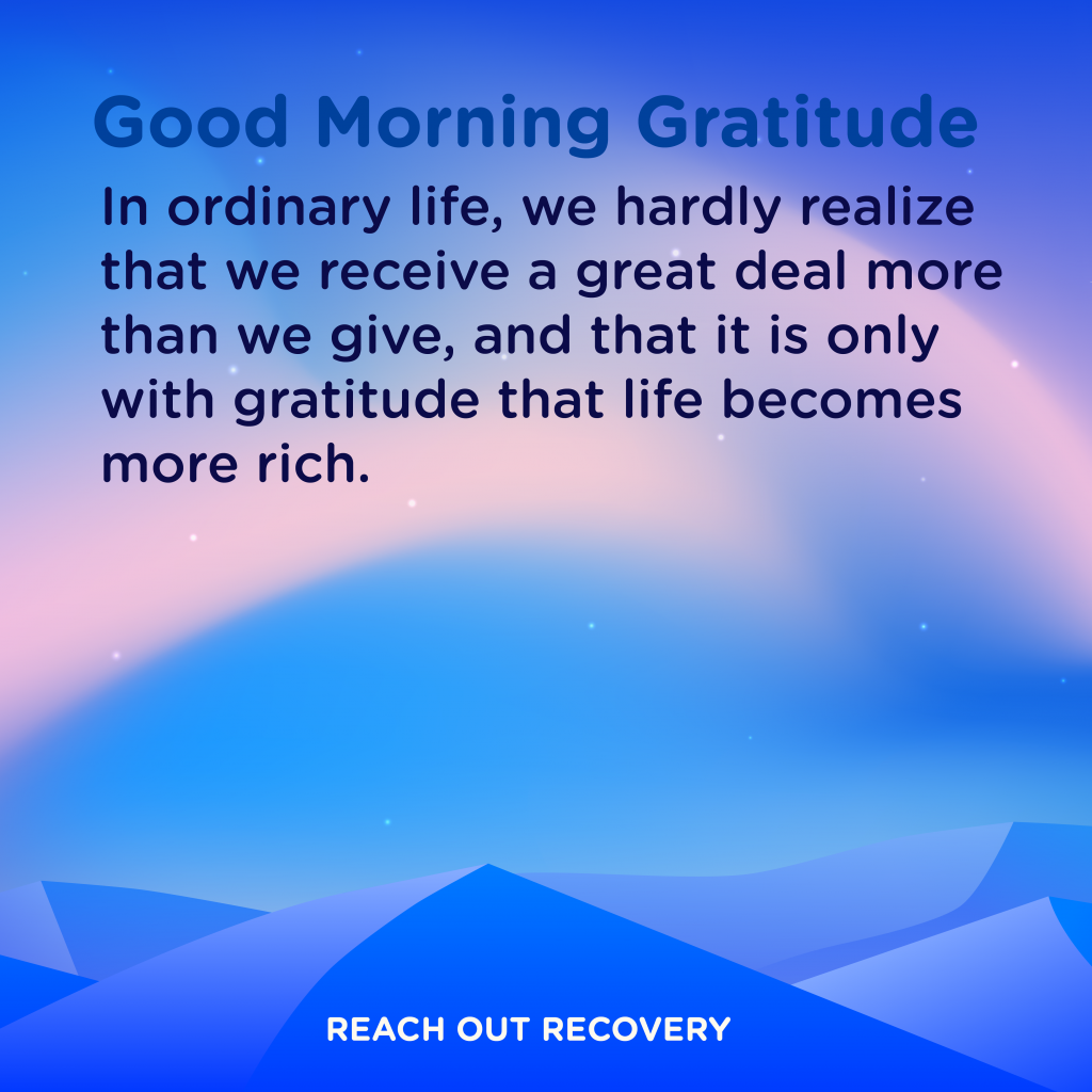 Good morning Gratitude give