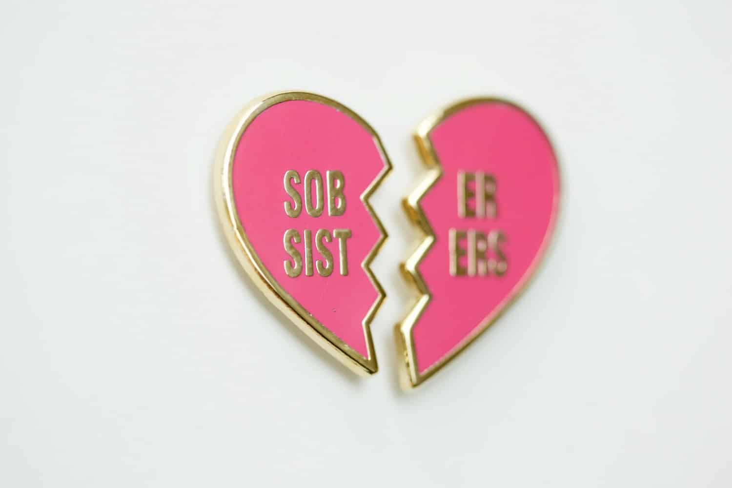 Pink Sober Sisters Pin Set