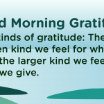 Good morning Gratitude Give