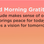Good morning Gratitude sense