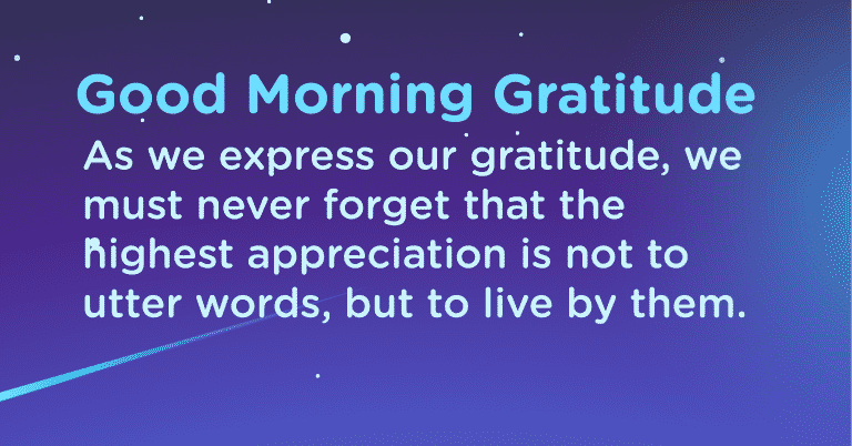 Good morning Gratitude express