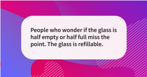 Quote of the day glass