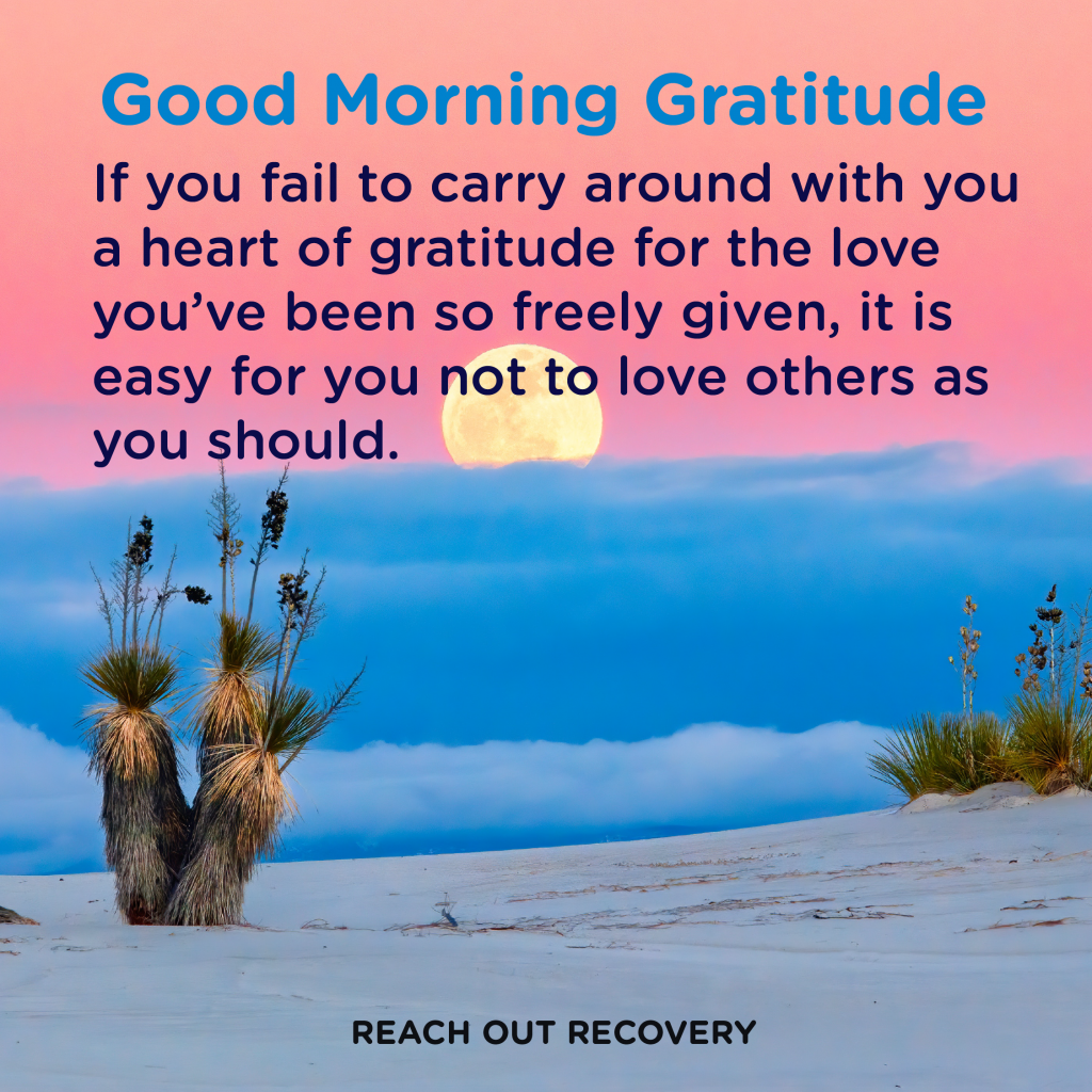 Good morning Gratitude given