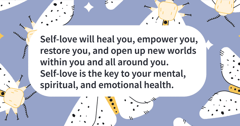 the key to mental health is self love
