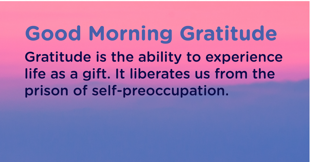 Good morning Gratitude gift