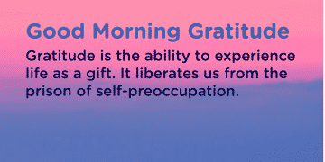 Good morning Gratitude gift