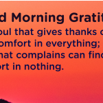 Good morning Gratitude comfort