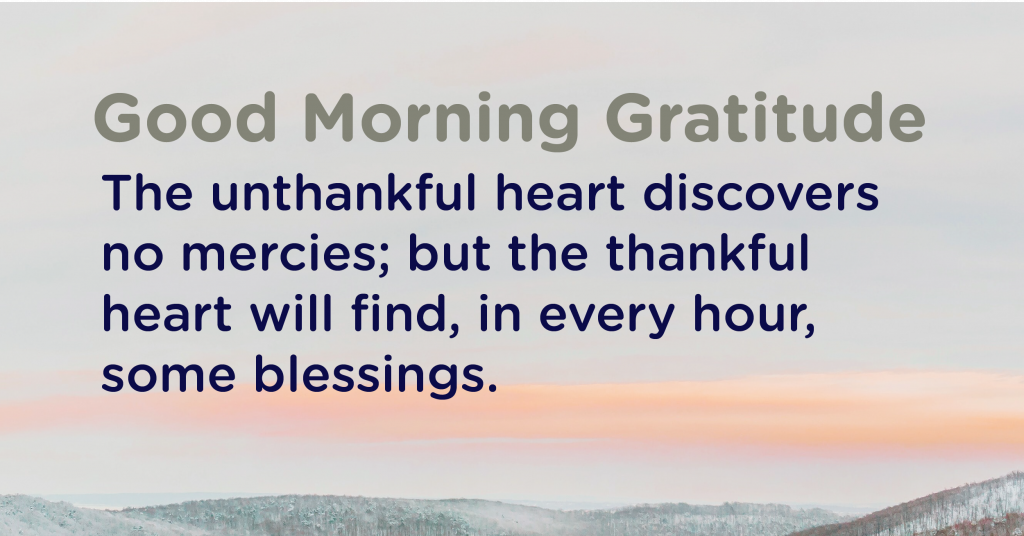 Good morning Gratitude heart