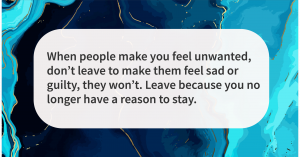 Narcissist quotes time to leave