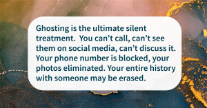 ghosting is shunning