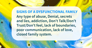 signs of a dysfunctional family