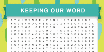 Keeping Our Word recovery word search