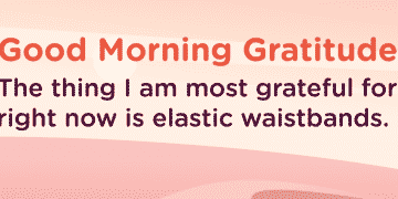 gratitude quote elastic waisbands