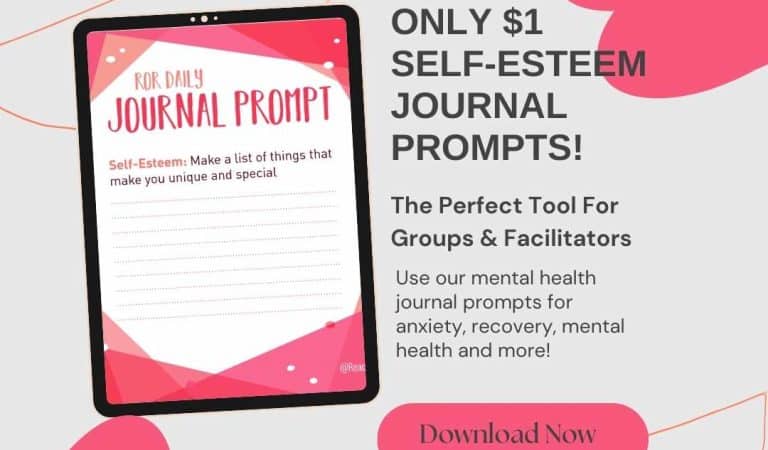 $1 Downloadable Self Esteem Journal Prompts