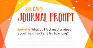 anxiety journal prompt