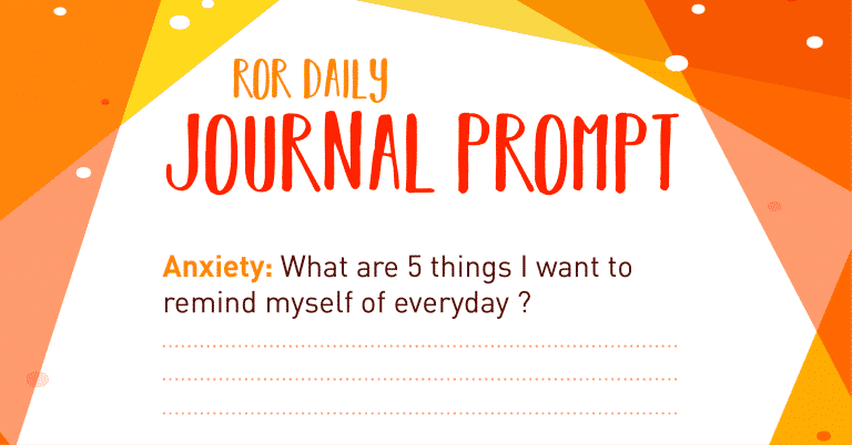 anxiety journal prompt