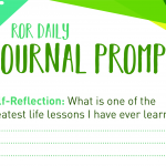 Self reflection journal prompt Life lessons