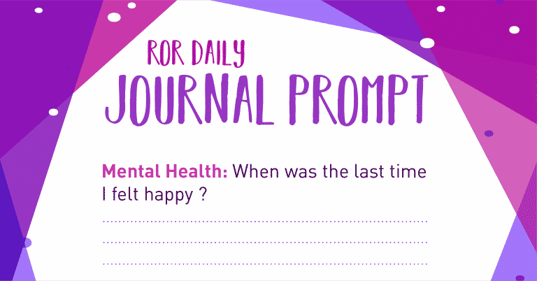 Mental Health Journal Prompt Happiness