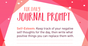 self esteem journal prompt