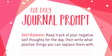 self esteem journal prompt