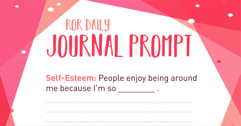 Self esteem journal prompt enjoy-able