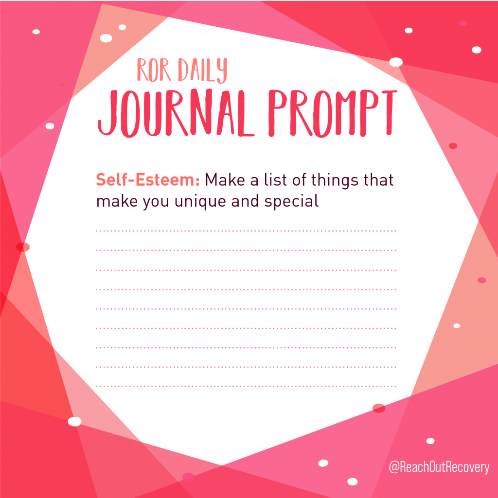 self esteem journal prompts