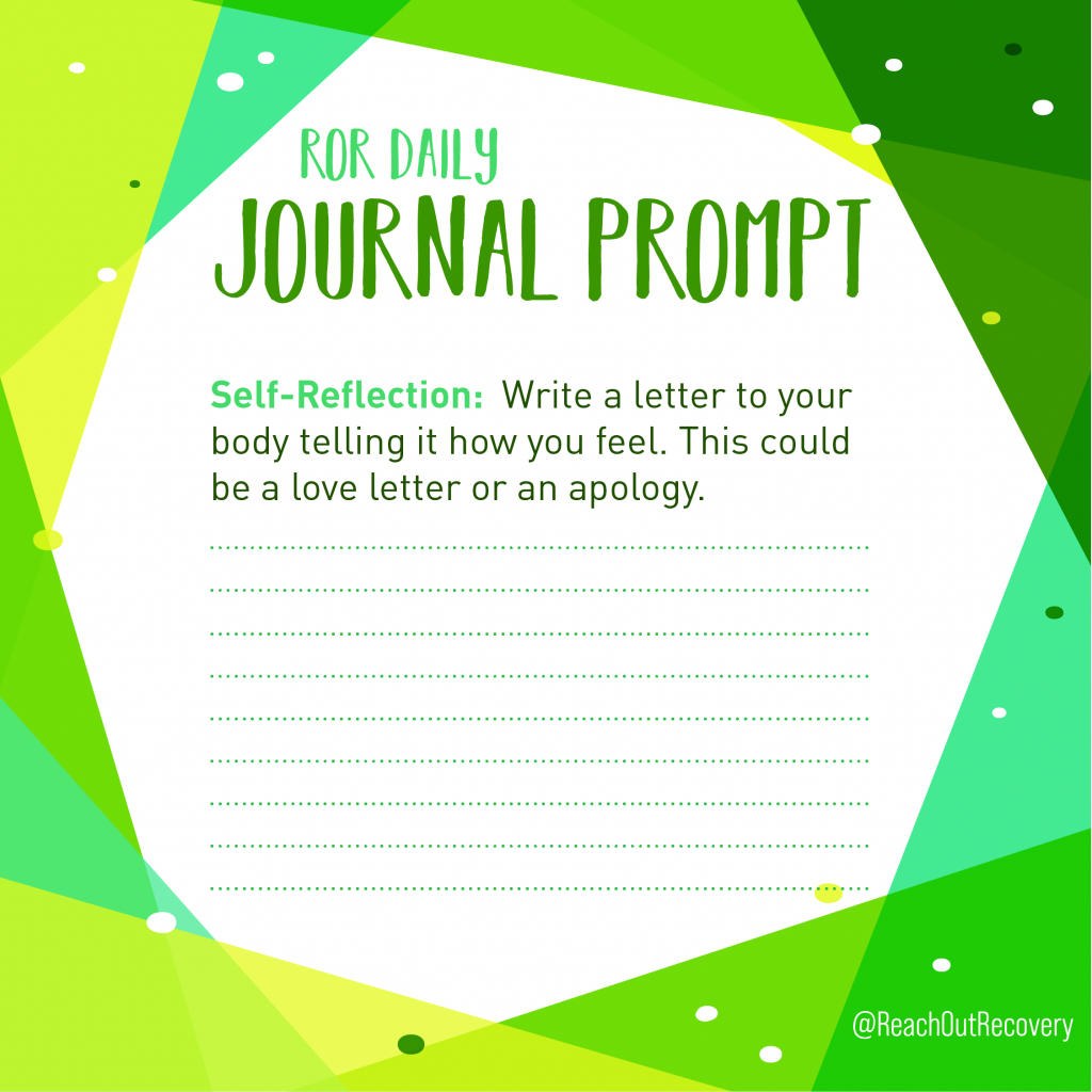 Self reflection journal prompt my body