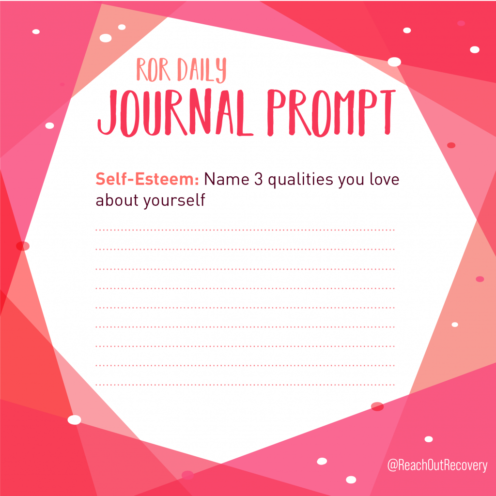 Self esteem prompt for journaling