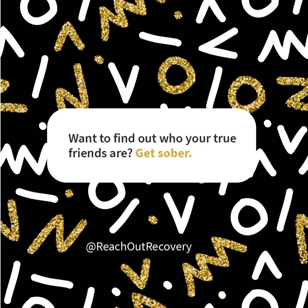 Recovery quote True friends