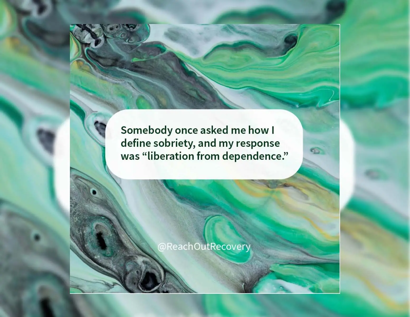 Liberation from Dependence sober quote