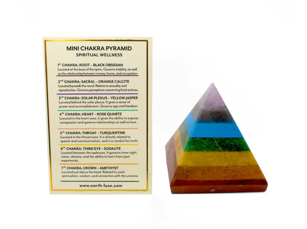 inch Afstoten Voorwaardelijk Chakra Crystal Stone Mini Pyramid - Reach Out Recovery