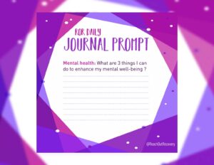 mental health journal prompt 3 things