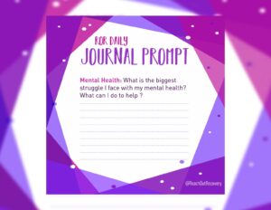 mental health journal prompt biggest struggles