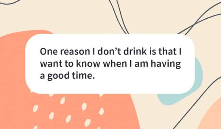 Sobriety quote: The reason I don’t drink