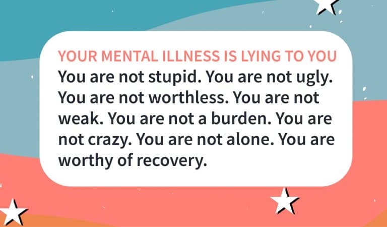 Self Esteem Quote: Your Mental Illness Is Lying