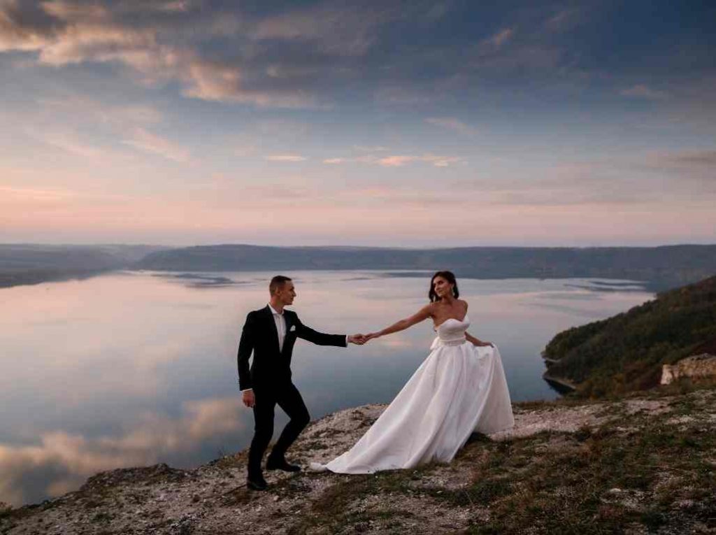 A beach wedding