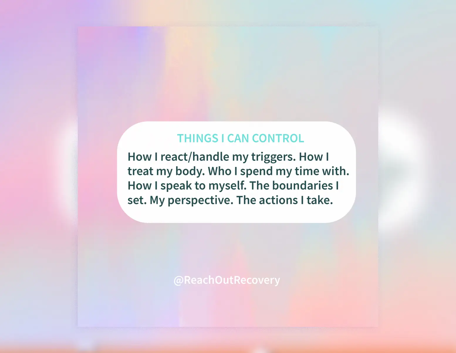 Things I can control quote