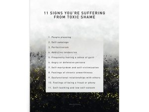 11 signs you'r suffering from toxic shame poster