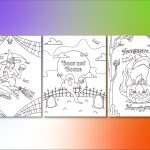 3 Sober halloween coloring pages