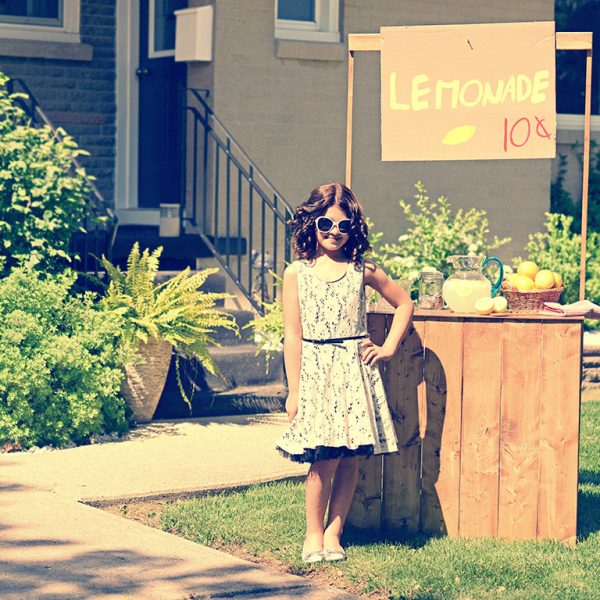 Girl selling lemonade 1