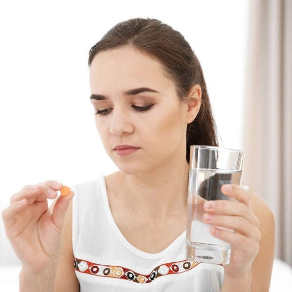 Girl taking Suboxone