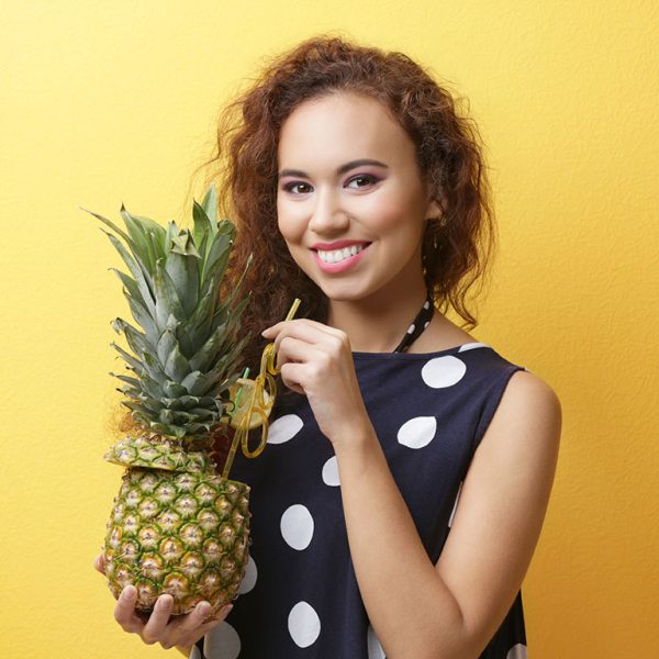 Girl with pina colada