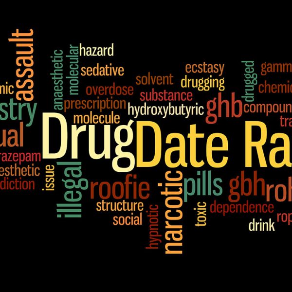 Word Graphic Showing Date Rape Drug